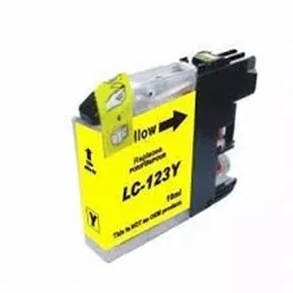 Cartouche d'encre jaune BROTHER LC123Y compatible 