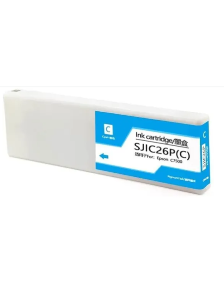 Epson SJIC26P Cyan Cartouche Inkjet Pigment Compatible PRO C33S020619 SJIC26P(C)