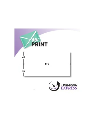 Etiquettes d'affranchissement double 175 x (2 x 45mm)