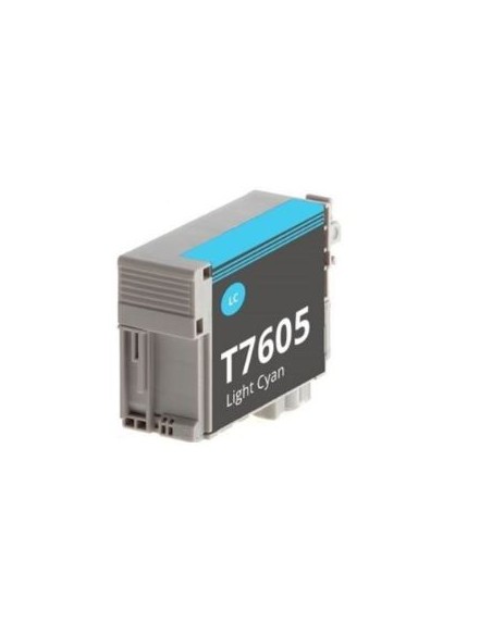 Epson T7605 Cyan Clair Cartouche Inkjet Pigment Compatible PRO C13T76054010