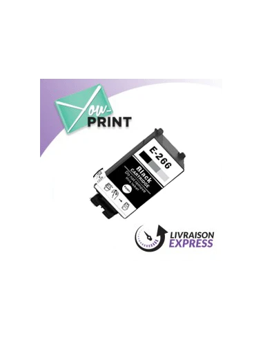 Cartouche jet d'encre noire  EPSON C 13 T 26614010 / 266 compatible