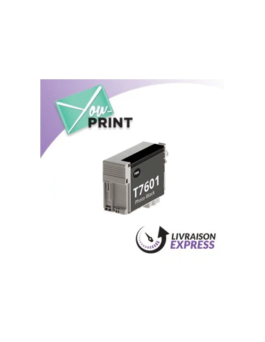 Cartouche jet d'encre gris  EPSON C 13 T 76014010 / T7601 compatible