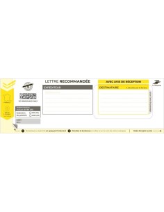 Imprimés Recommandée La Poste AVEC AR Nationaux Liasse Guichet SGR2 x100