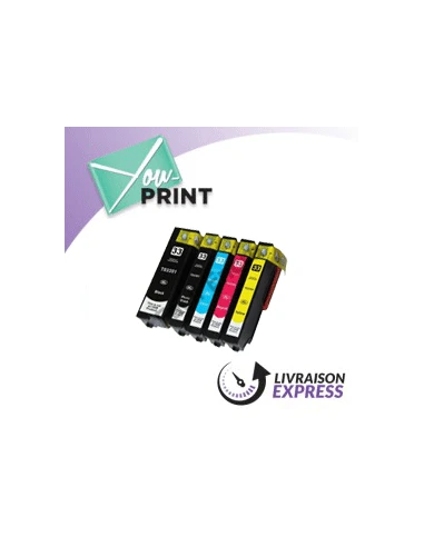 Cartouche jet d'encre 1 noir,  1 cyan, 1 magenta, 1 jaune, 1 grise  EPSON C 13 T 33574010 / 33XL compatible
