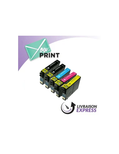 Cartouche jet d'encre 1 noir,  1 cyan, 1 magenta, 1 jaune  EPSON C 13 T 04454010 / T0445 compatible