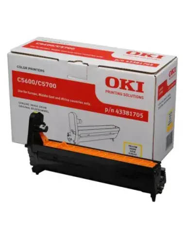 Cartouche Imprimante Laser OKI C5600 C5700 Jaune Tambour Original 43381705