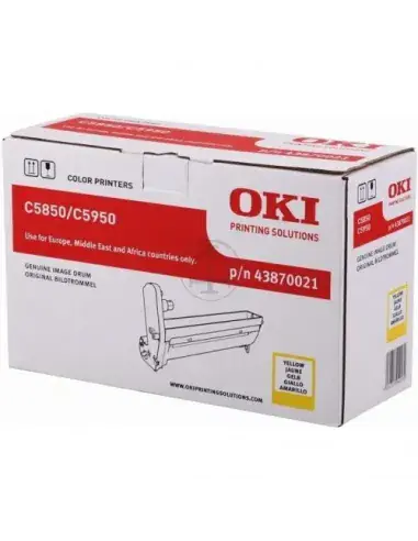 Cartouche Imprimante Laser OKI C5850 C5950 MC560 Jaune Tambour Original 43870021