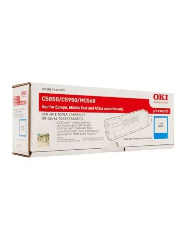 Cartouche Imprimante Laser OKI C5850 C5950 MC560 Jaune toner compatible 43865721
