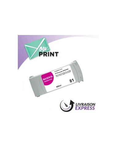 Cartouche jet d'encre cyan HP C4932A / 81 compatible