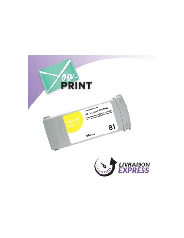 Cartouche jet d'encre cyan HP C4933A / 81 compatible