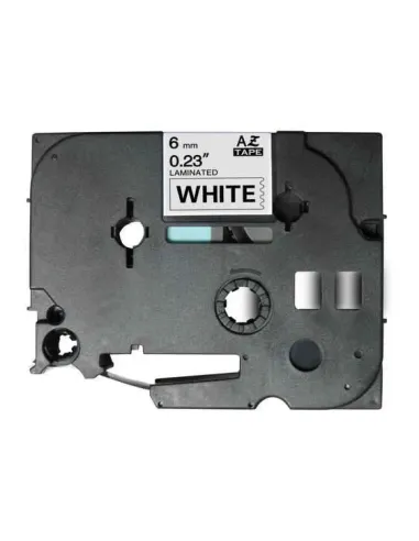 Brother TZe211 K7 titreuse Original texte Noir sur fond Blanc largeur 6mm x 8 Mètres