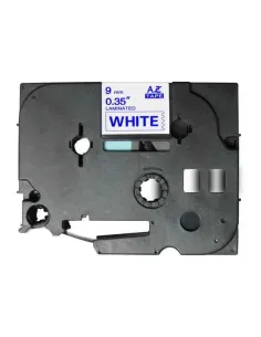 Brother TZe223 K7 titreuse texte Bleu sur fond Blanc largeur 9mm x 8 Mètres