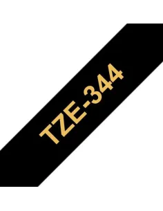 Brother TZe345 K7 titreuse Compatible texte Blanc sur fond Noir largeur 18mm x 8 Mètres