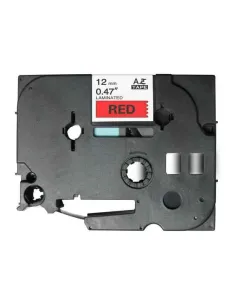 Brother TZe431 K7 titreuse Original texte Noir sur fond Rouge largeur 12mm x 8 Mètres