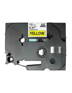 Brother TZe631 K7 titreuse Original texte Noir sur fond Jaune largeur 12mm x 8 Mètres