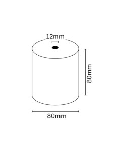 Bobine Papier ERC Thermique pour caisse 80x80 mandrin 12mm 43706E