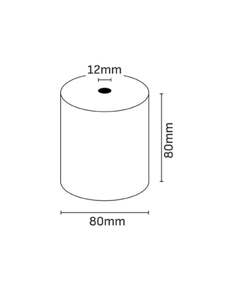 Bobine Papier ERC Thermique pour caisse 80x80 mandrin 12mm 43706E