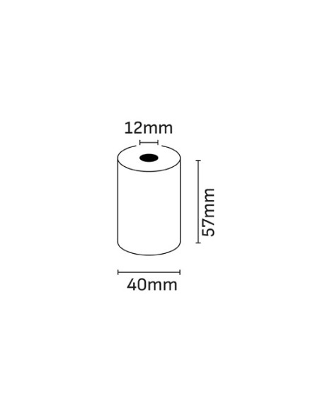 Bobine Papier ERC Thermique pour TPE 57x40 mandrin 12mm 40339E
