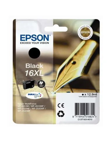 Epson T1631 T1621 T1681 (16XL 16XXL) Noir inkjet compatible C13T16314012 C13T16214012 C13T16814012