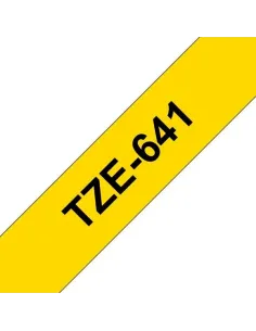 Brother TZe651 K7 titreuse Compatible texte Noir sur fond Jaune largeur 24mm x 8 Mètres