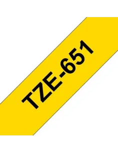 Brother TZe661 K7 titreuse Compatible texte Noir sur fond Jaune largeur 36mm x 8 Mètres