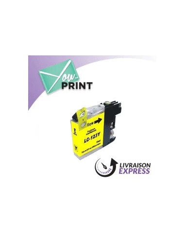 Cartouche d'encre jaune BROTHER LC123Y compatible 