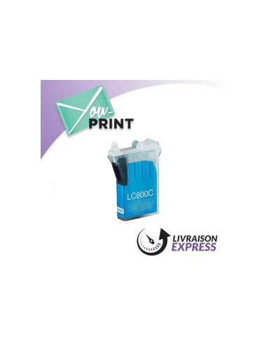 Cartouche d'encre cyan BROTHER LC800C compatible 