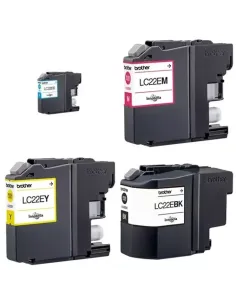 Pack de cartouches 4 couleurs (cyan, magenta, noir, jaune) Brother YPLC 2