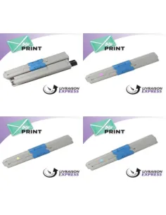 Pack de cartouches 4 couleurs (cyan, magenta, noir, jaune) Oki YP44 Unknown