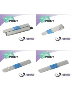 Pack de cartouches 4 couleurs (cyan, magenta, noir, jaune) Oki YP44 0