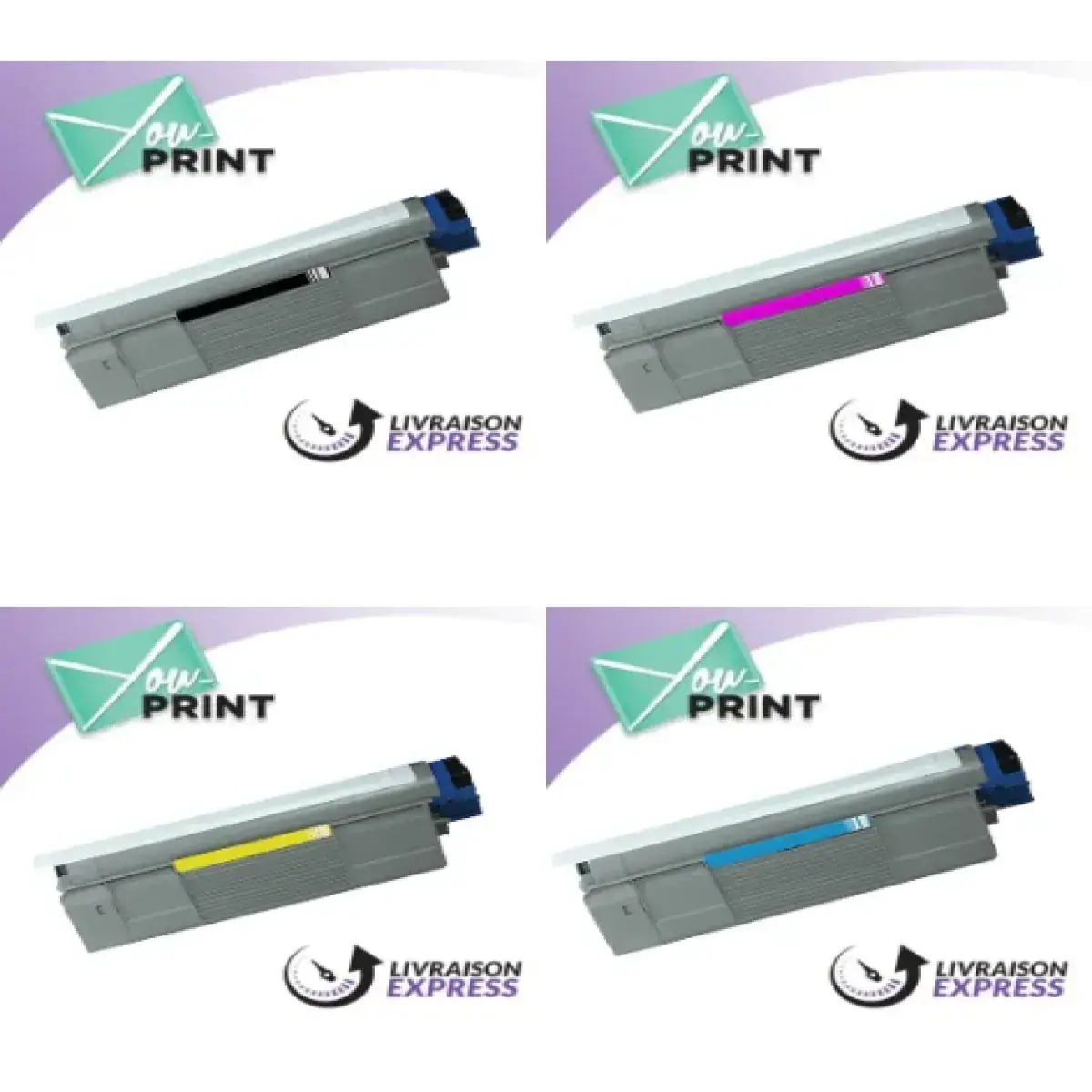 Pack de cartouches 4 couleurs (cyan, magenta, noir, jaune) Oki YP43 0