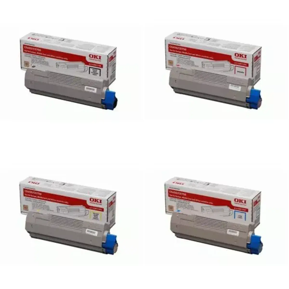 Pack de cartouches 4 couleurs (cyan, magenta, noir, jaune) Oki YP43 0