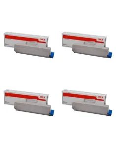 Pack de cartouches 4 couleurs (cyan, magenta, noir, jaune) Oki YP44 0