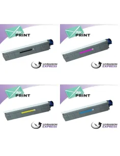 Pack de cartouches 4 couleurs (cyan, magenta, noir, jaune) Oki YP43 1