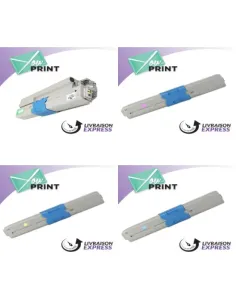 Pack de cartouches 4 couleurs (cyan, magenta, noir, jaune) Oki YP44 1