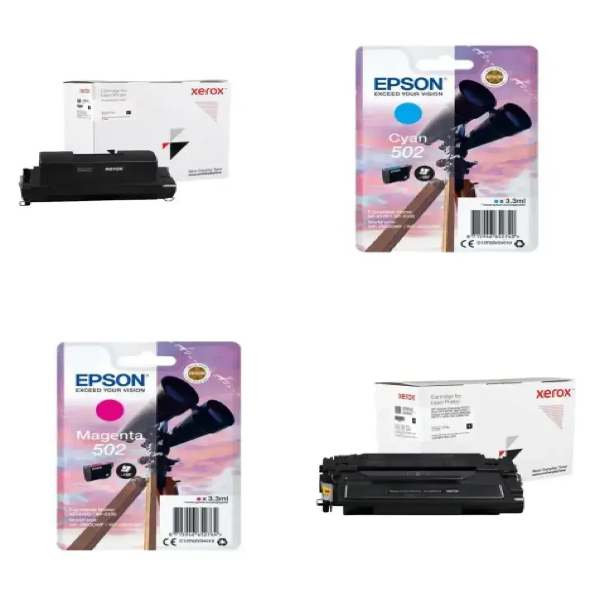 Pack de cartouches 4 couleurs (cyan, magenta, noir, jaune) Epson EP-T 0