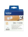 Brother DK11209 Etiquettes Marque Originale prédédoupées spéciales 29x62 mm 800 unités texte Noir sur fond Blanc